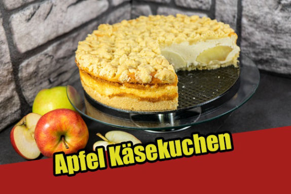 Apfel Käsekuchen mit Streusel