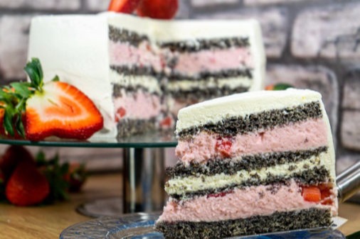 Erdbeer Mohn Torte Rezept