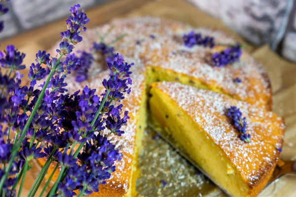 Lavendel Pfirsich Kuchen